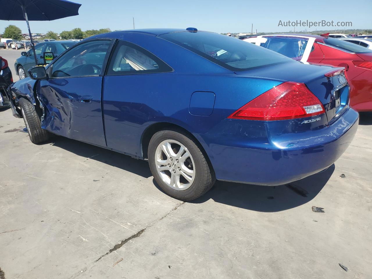 2007 Honda Accord Ex Синий vin: 1HGCM72647A002349