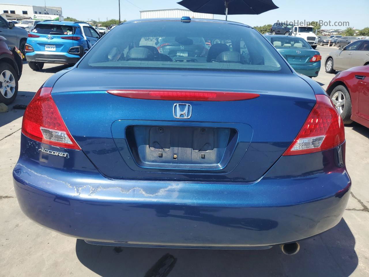 2007 Honda Accord Ex Blue vin: 1HGCM72647A002349