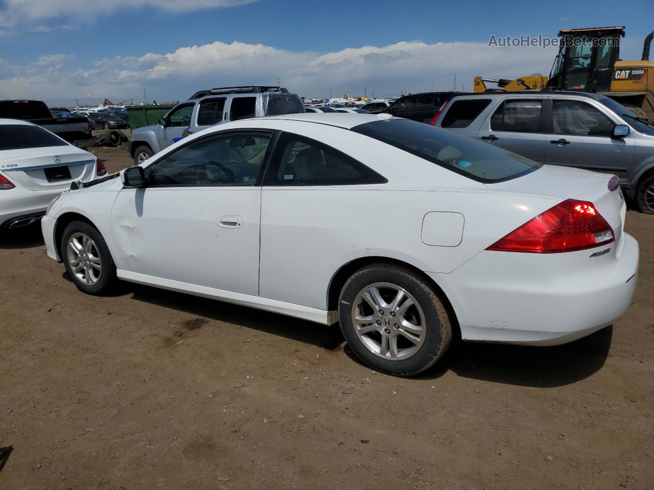 2007 Honda Accord Ex White vin: 1HGCM72647A020186