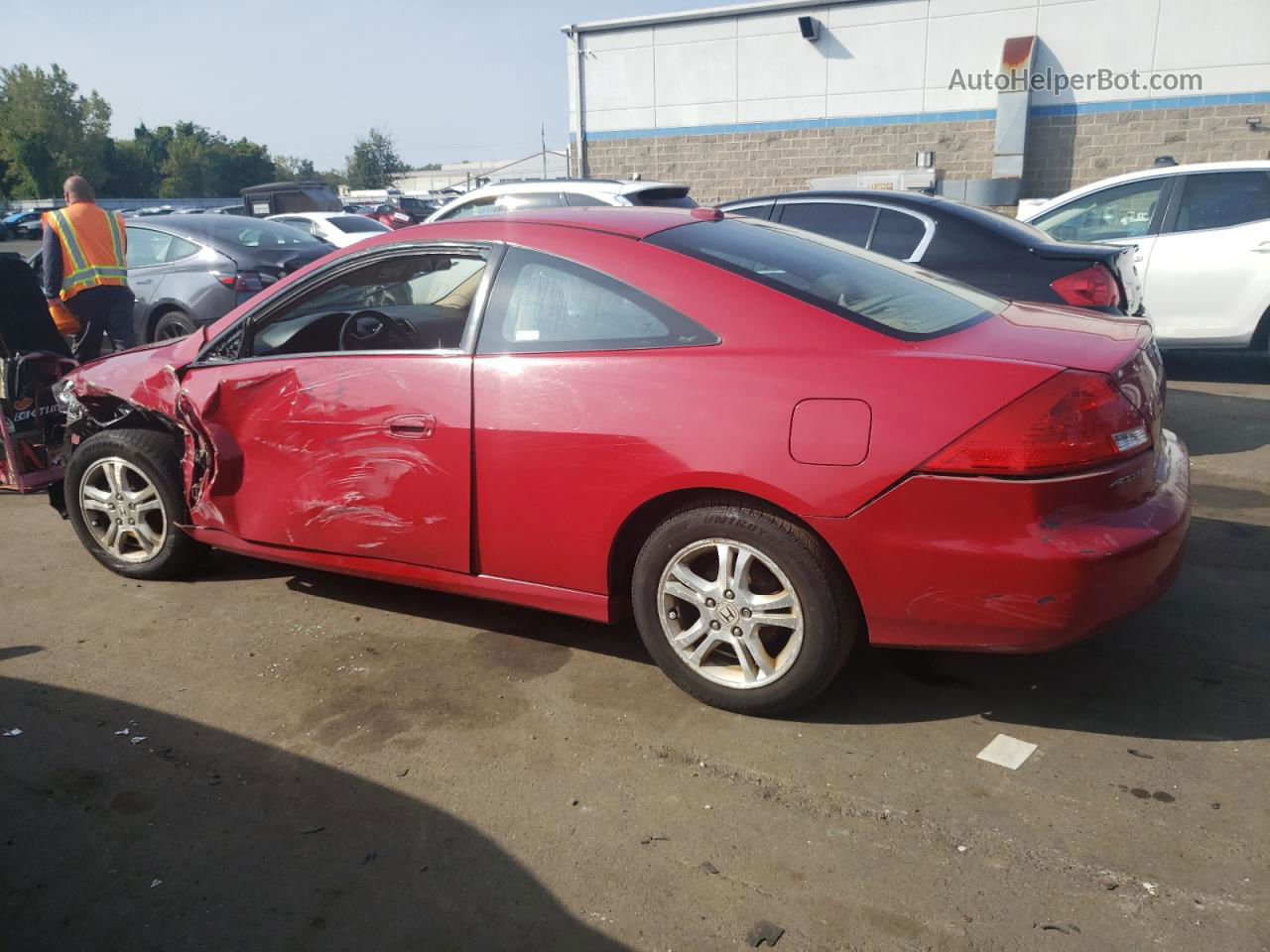 2007 Honda Accord Ex Red vin: 1HGCM72687A017193