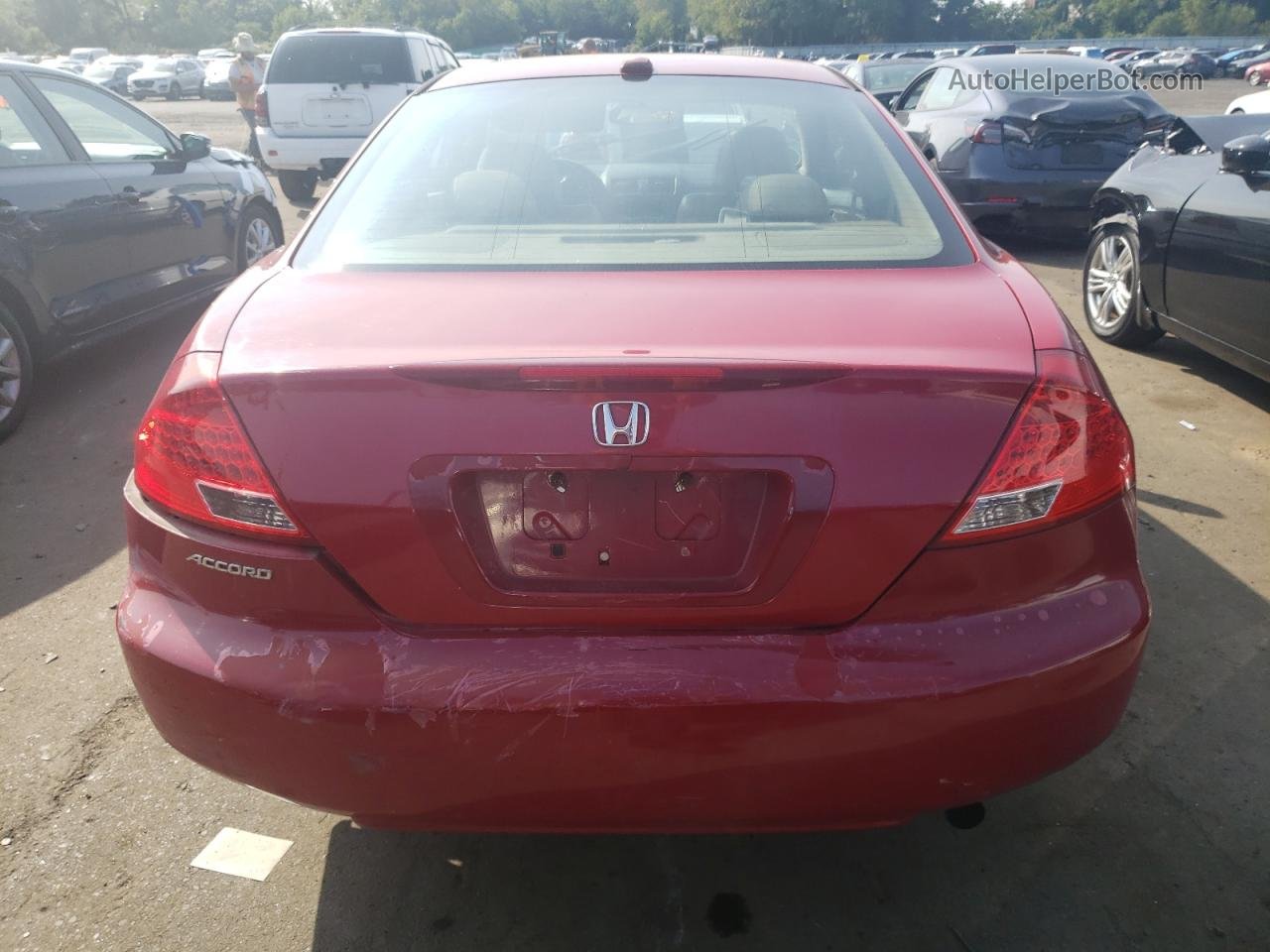2007 Honda Accord Ex Red vin: 1HGCM72687A017193