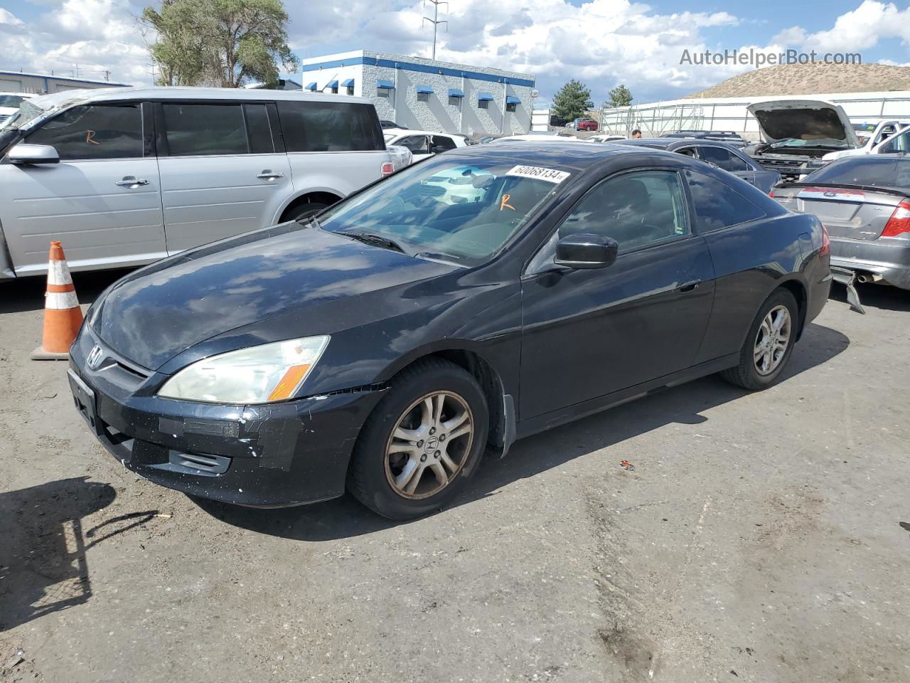 2007 Honda Accord Ex Black vin: 1HGCM72697A007756