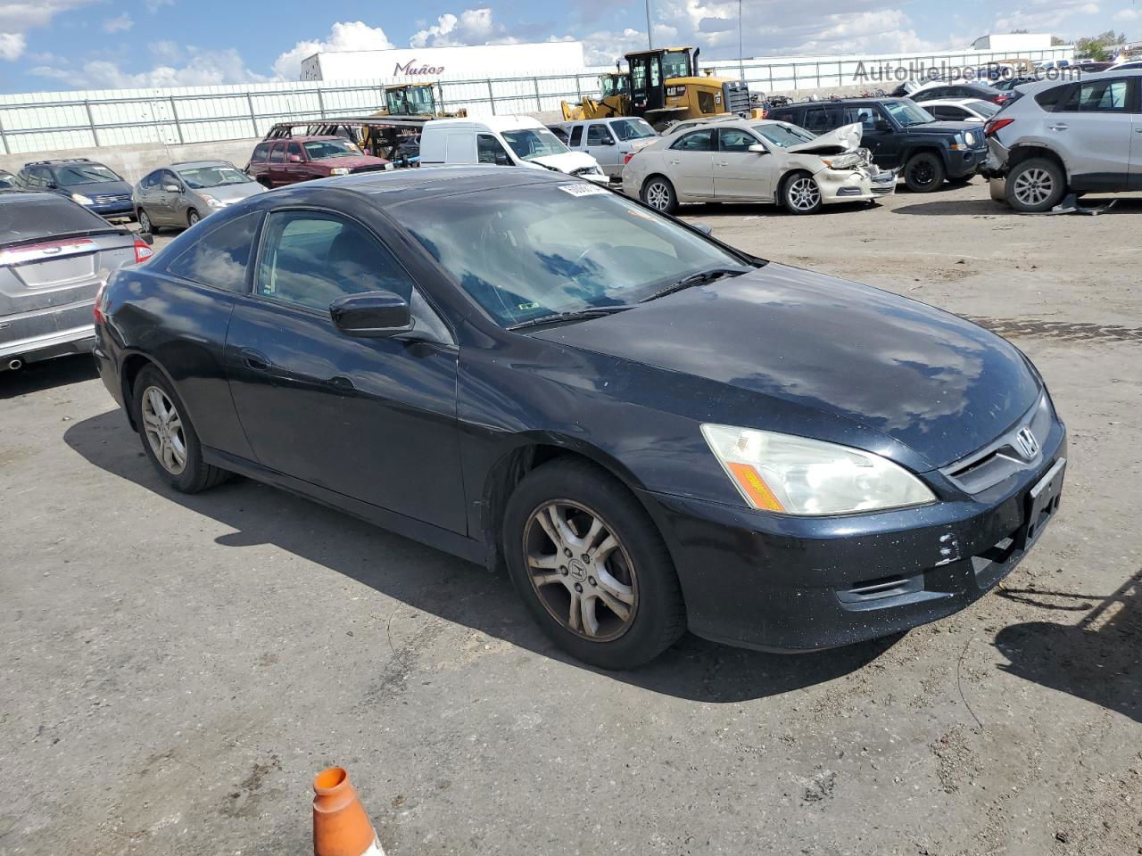 2007 Honda Accord Ex Black vin: 1HGCM72697A007756