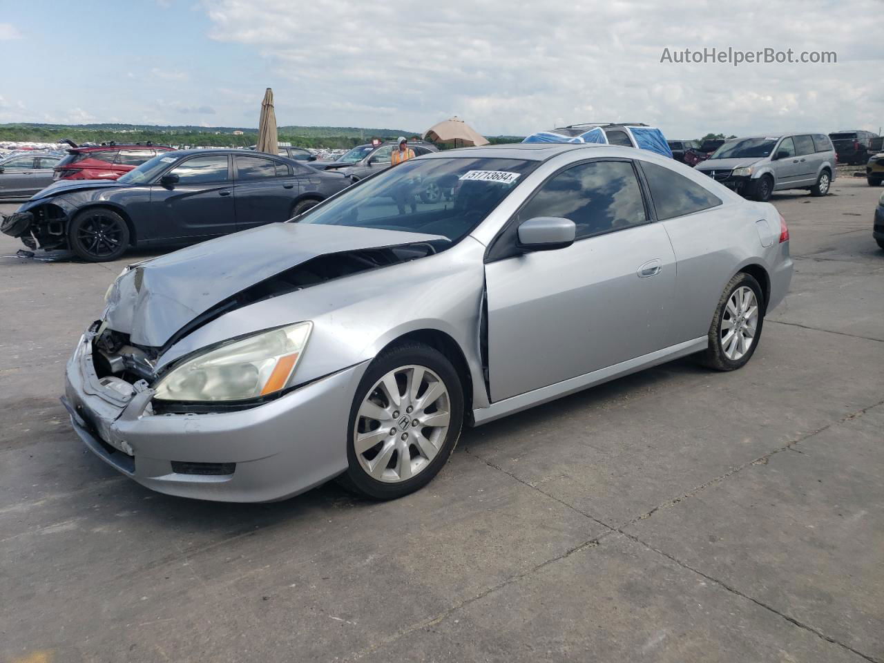 2007 Honda Accord Ex Silver vin: 1HGCM82607A000846