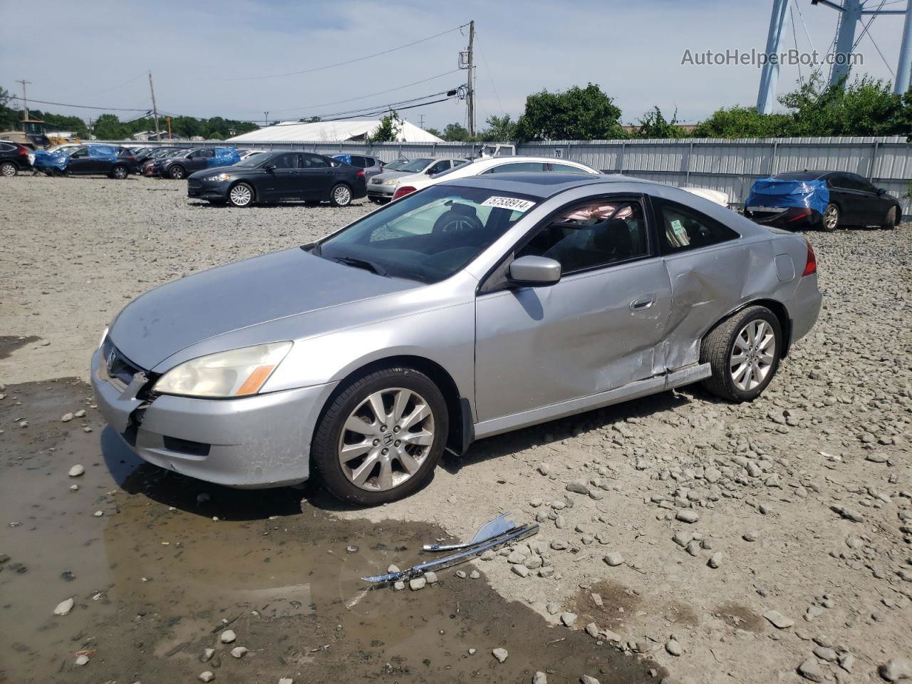 2007 Honda Accord Ex Silver vin: 1HGCM82607A008235