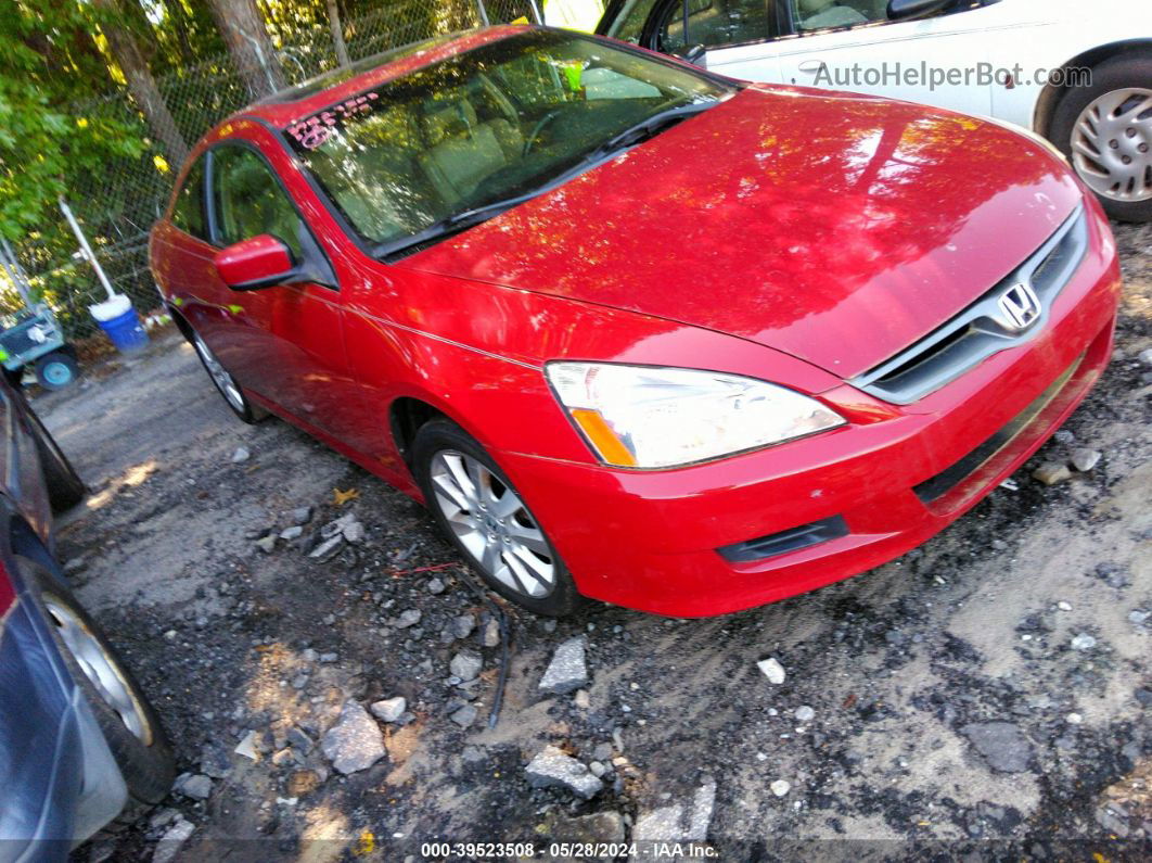 2007 Honda Accord 3.0 Ex Red vin: 1HGCM82657A000647