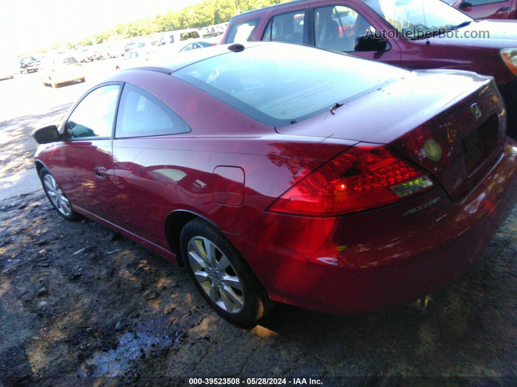 2007 Honda Accord 3.0 Ex Red vin: 1HGCM82657A000647