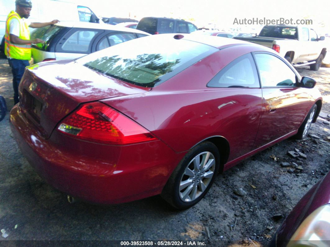 2007 Honda Accord 3.0 Ex Red vin: 1HGCM82657A000647