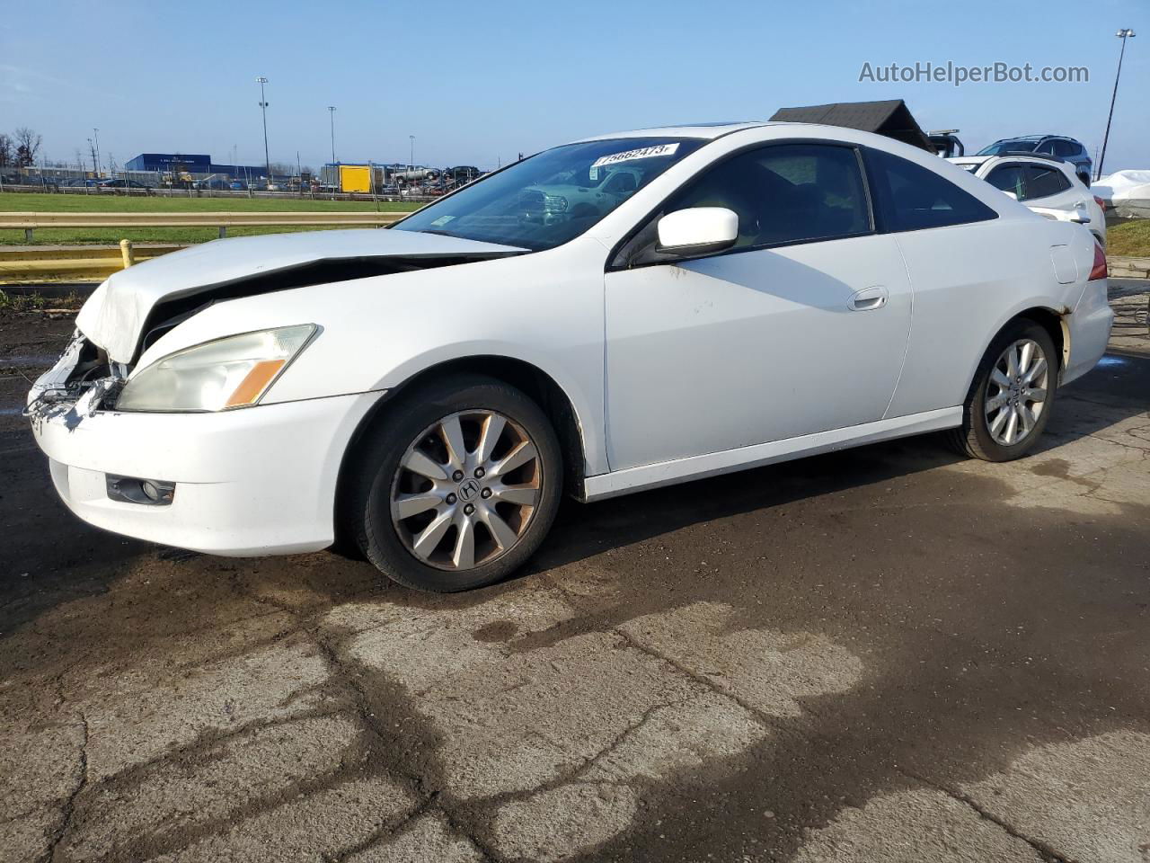 2007 Honda Accord Ex White vin: 1HGCM826X7A002975