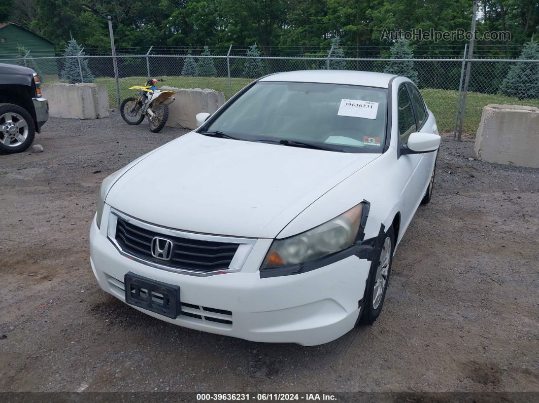 2009 Honda Accord 2.4 Lx White vin: 1HGCP26309A135588