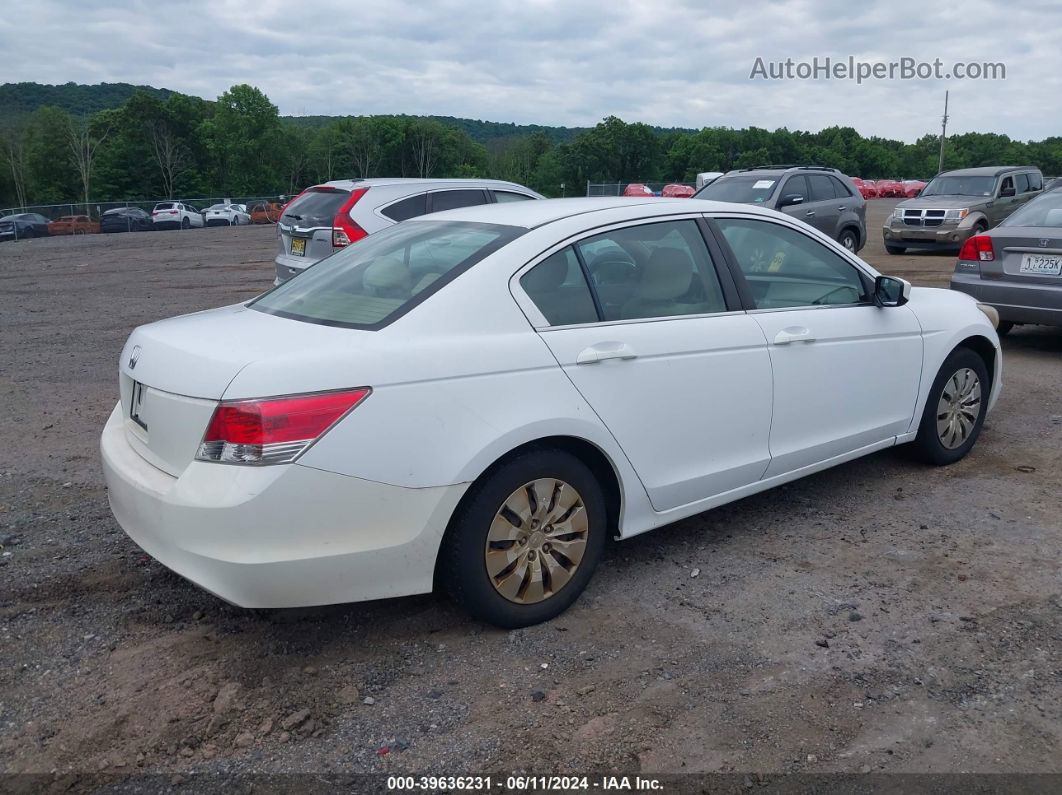 2009 Honda Accord 2.4 Lx White vin: 1HGCP26309A135588