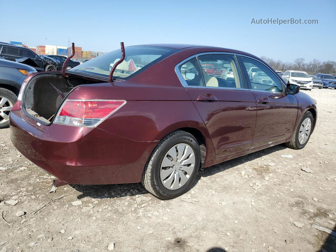 2008 Honda Accord Lx Темно-бордовый vin: 1HGCP26318A083810