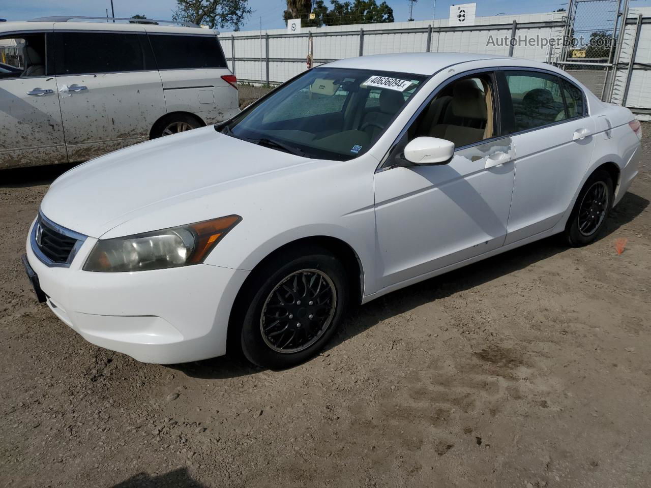 2009 Honda Accord Lx White vin: 1HGCP26319A180524