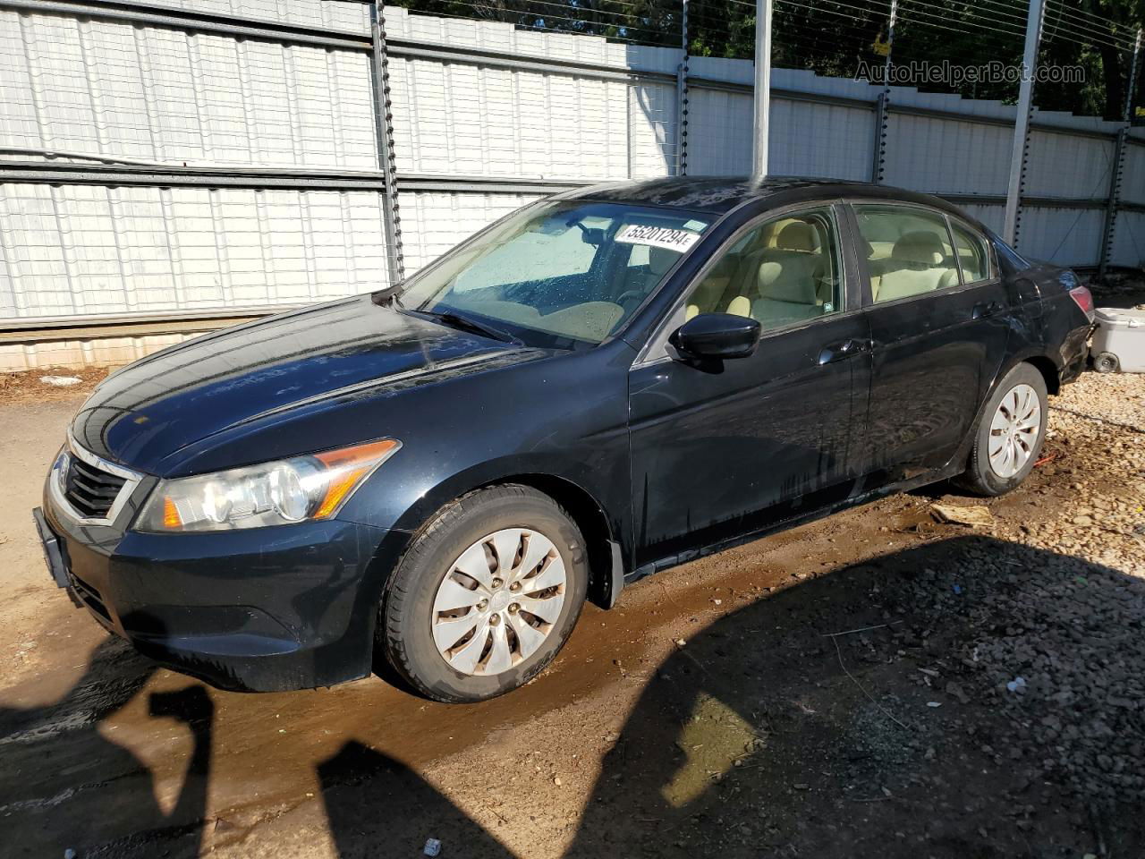 2008 Honda Accord Lx Black vin: 1HGCP26328A028055