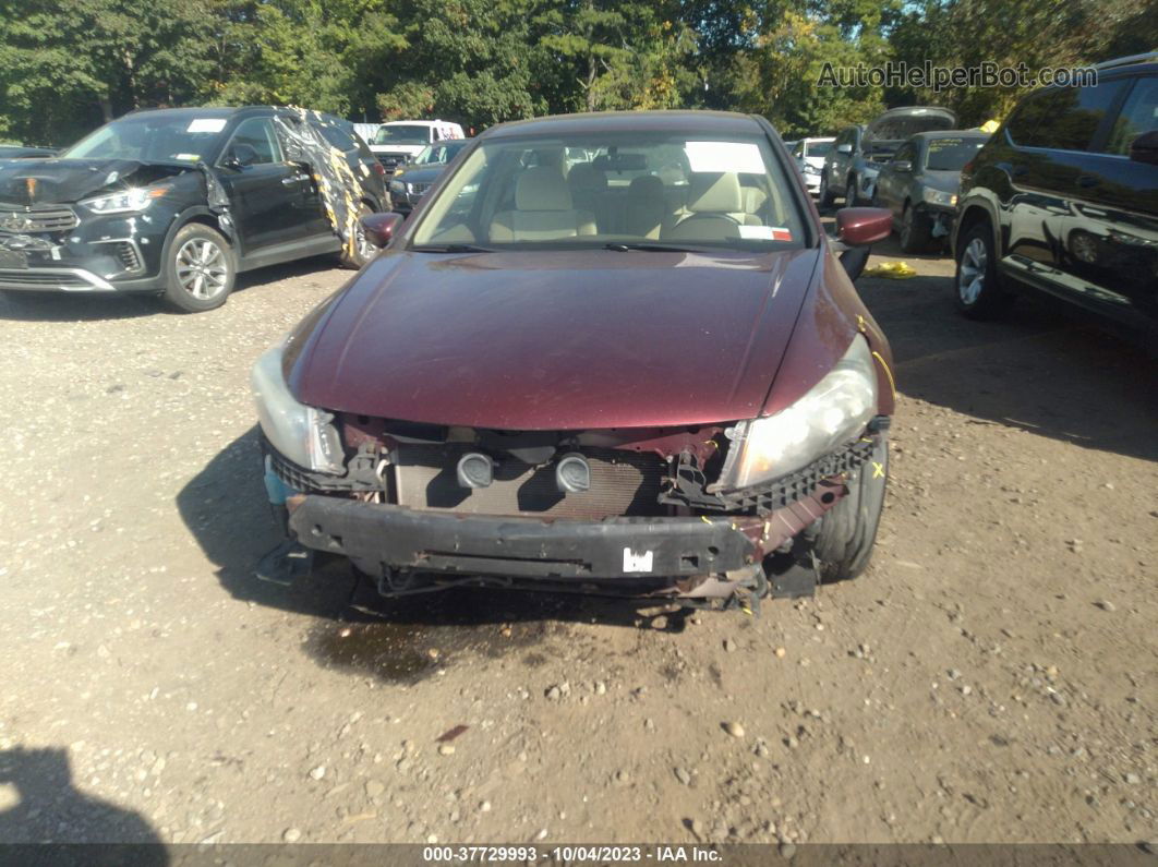 2008 Honda Accord Sdn Lx Burgundy vin: 1HGCP26328A102039