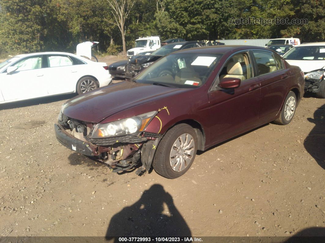 2008 Honda Accord Sdn Lx Burgundy vin: 1HGCP26328A102039