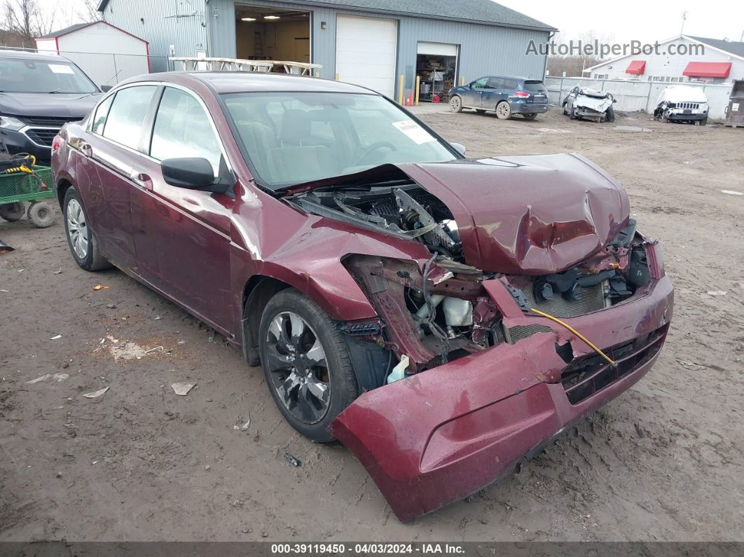 2009 Honda Accord 2.4 Lx Burgundy vin: 1HGCP26339A109485