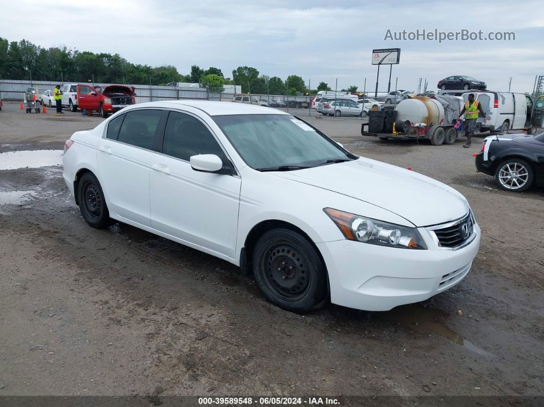 2008 Honda Accord 2.4 Lx White vin: 1HGCP26348A030163