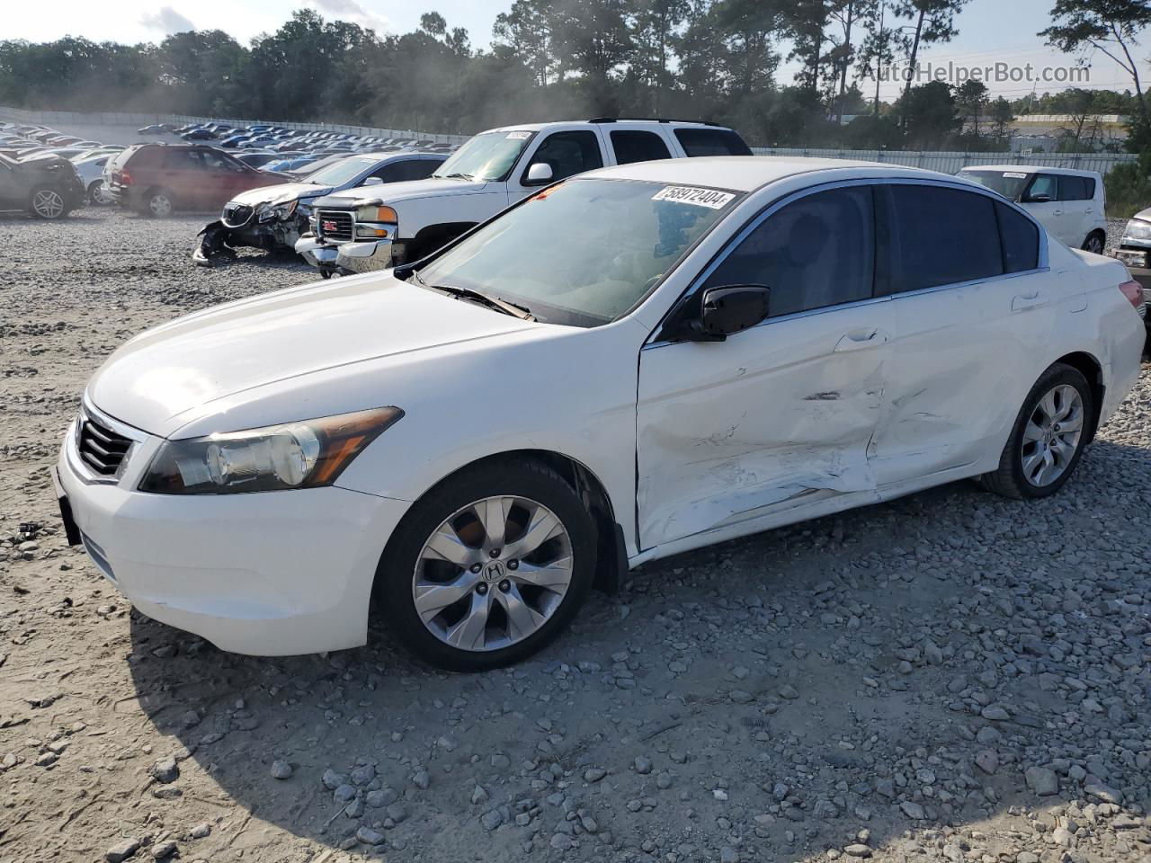 2009 Honda Accord Lx White vin: 1HGCP26349A182803