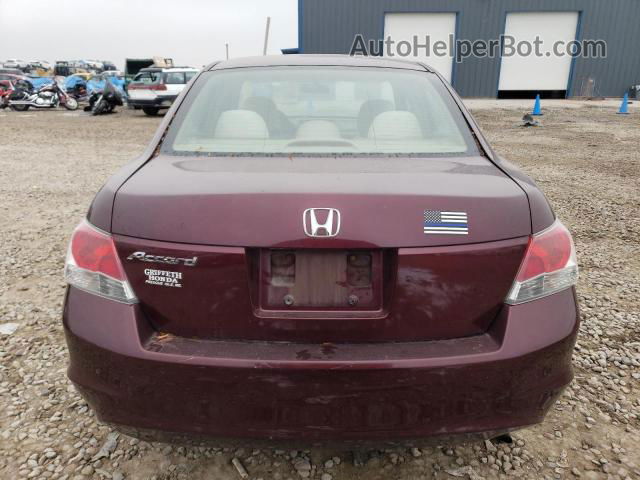 2008 Honda Accord Lx Бордовый vin: 1HGCP26358A053824