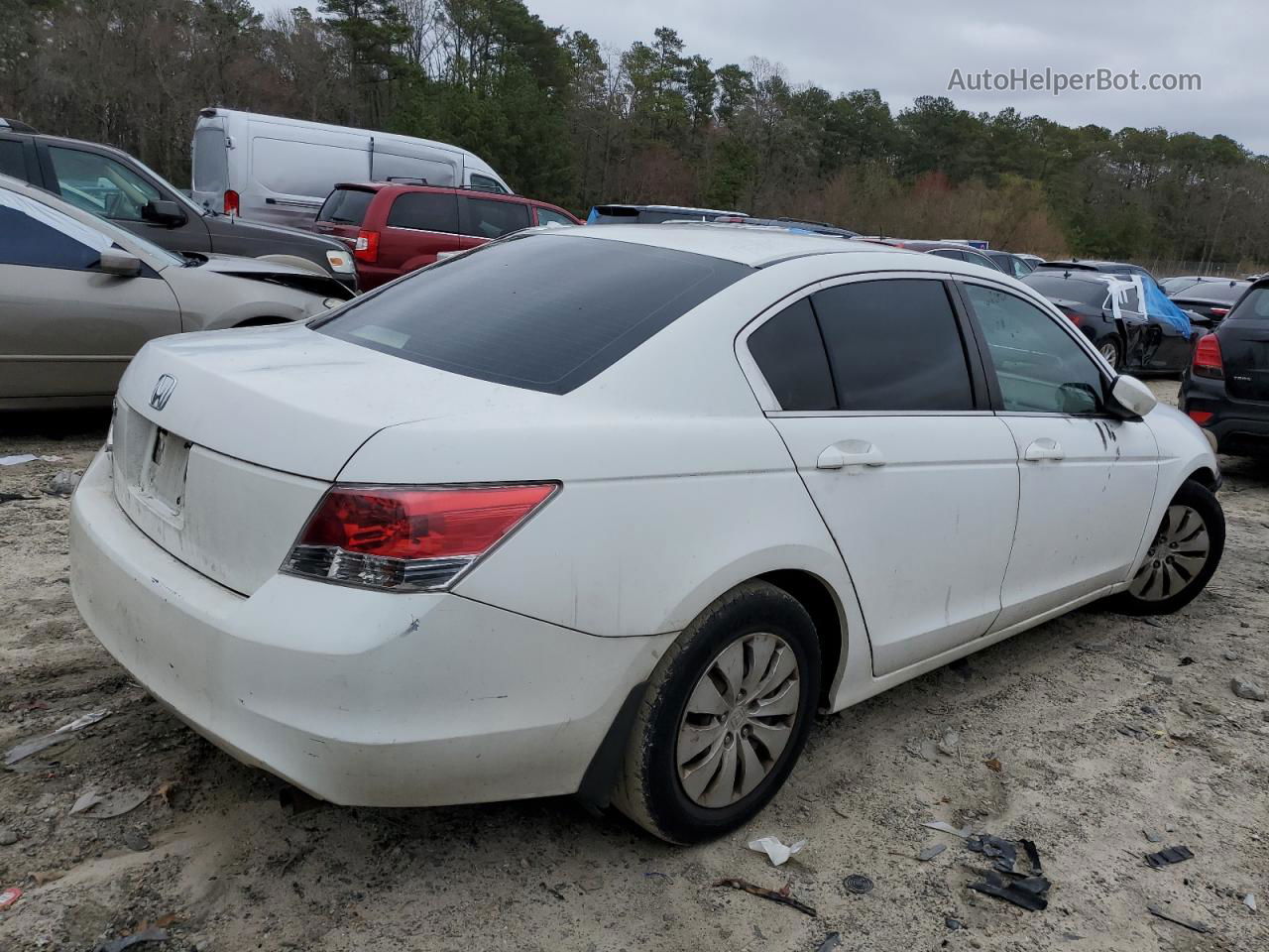 2008 Honda Accord Lx White vin: 1HGCP26358A057405