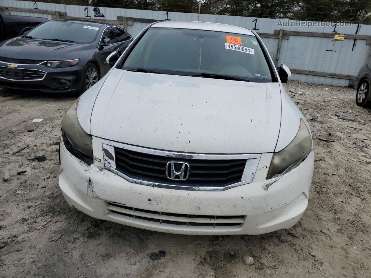 2008 Honda Accord Lx White vin: 1HGCP26358A057405