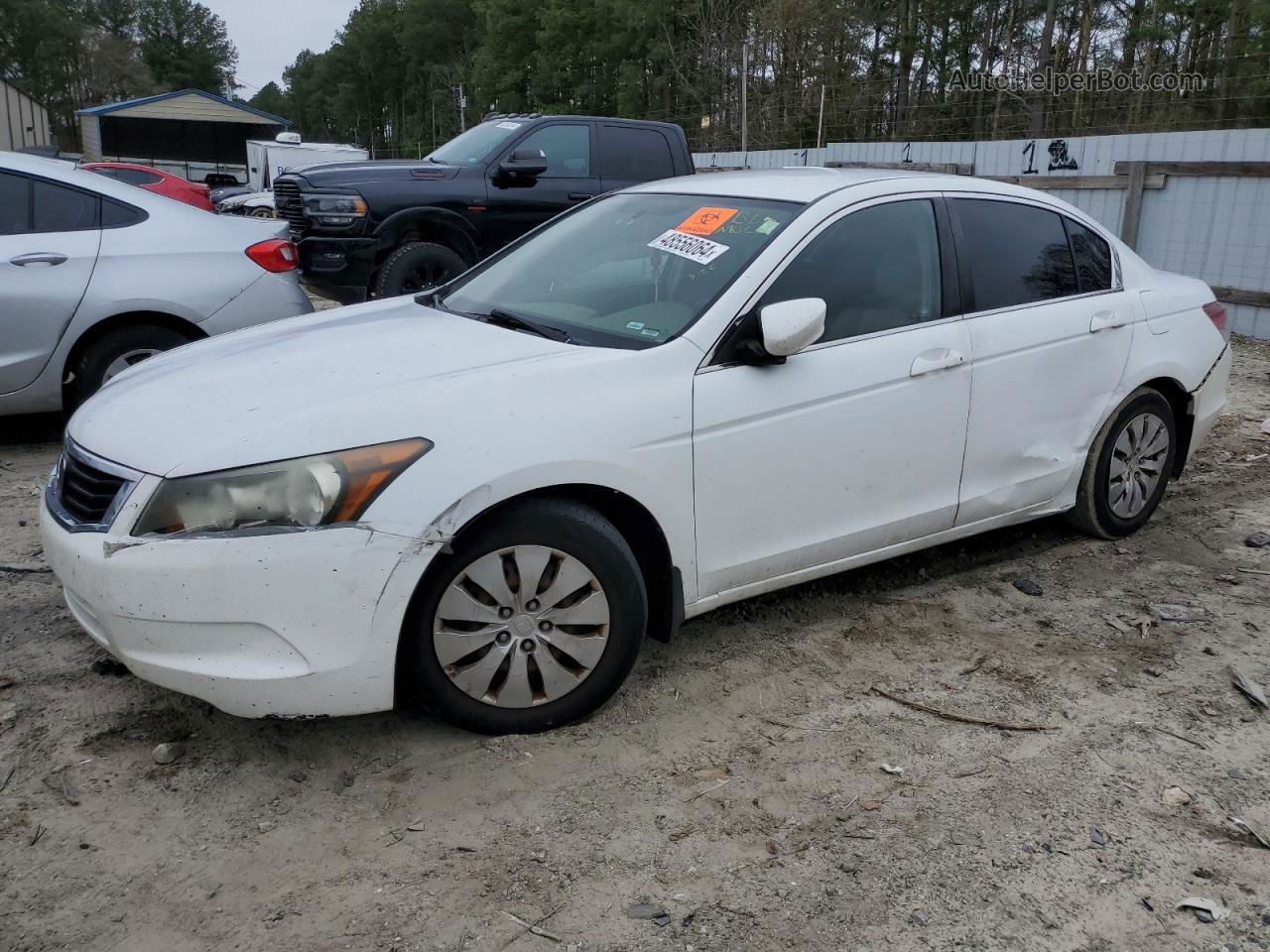 2008 Honda Accord Lx White vin: 1HGCP26358A057405