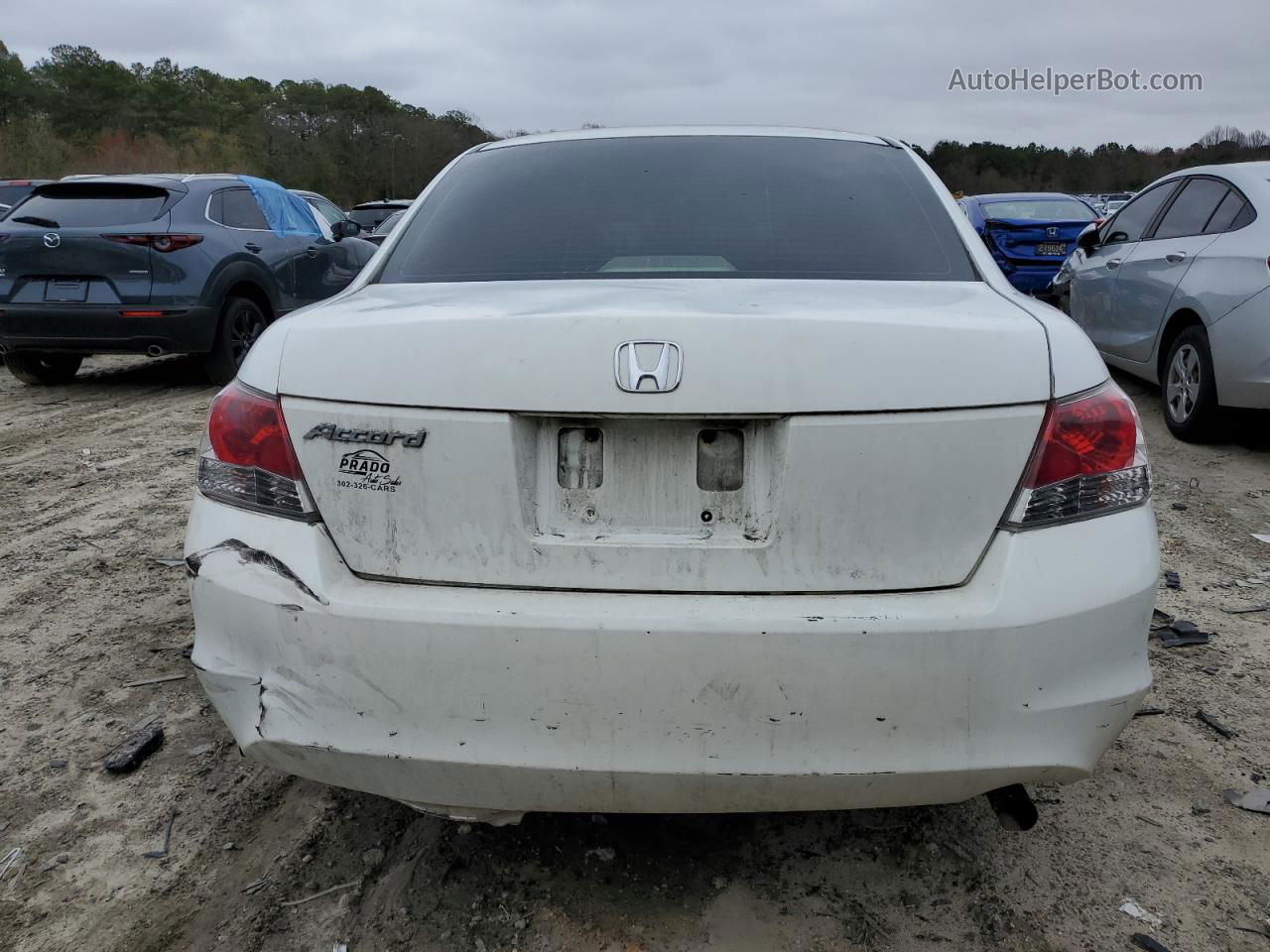 2008 Honda Accord Lx White vin: 1HGCP26358A057405