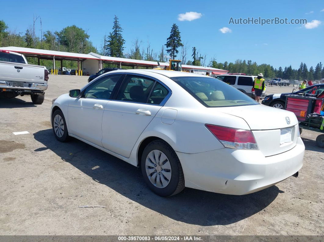 2008 Honda Accord 2.4 Lx White vin: 1HGCP26358A098374