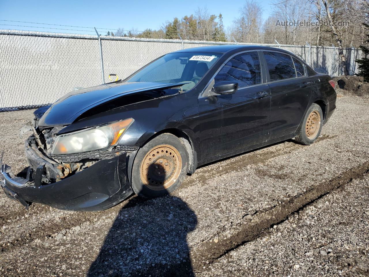 2008 Honda Accord Lx Black vin: 1HGCP26378A815051