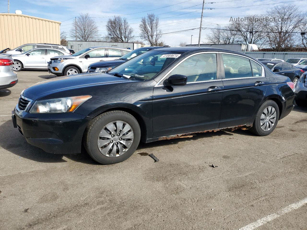 2009 Honda Accord Lx Black vin: 1HGCP26379A124605