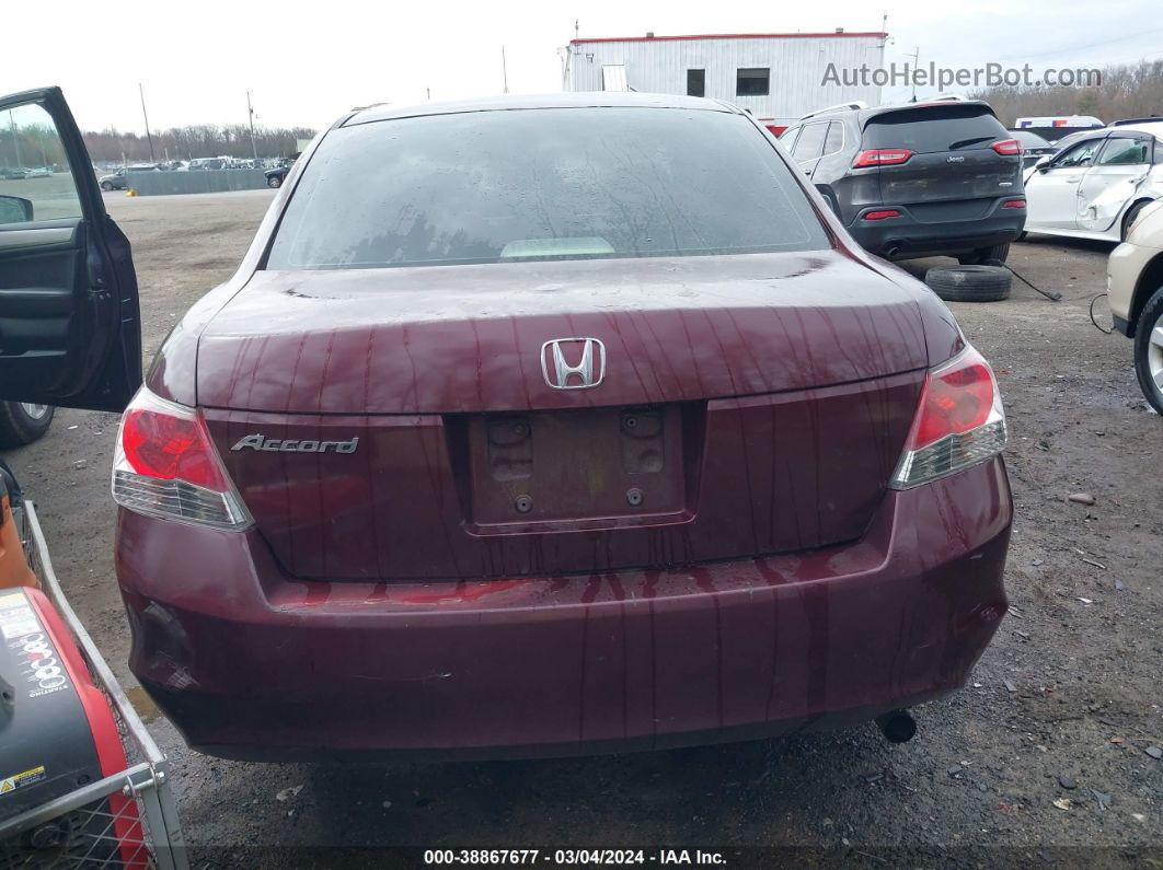 2009 Honda Accord 2.4 Lx Burgundy vin: 1HGCP26389A062860