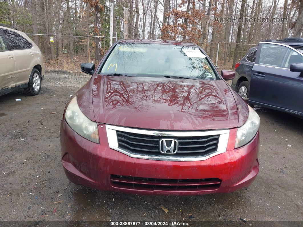 2009 Honda Accord 2.4 Lx Burgundy vin: 1HGCP26389A062860