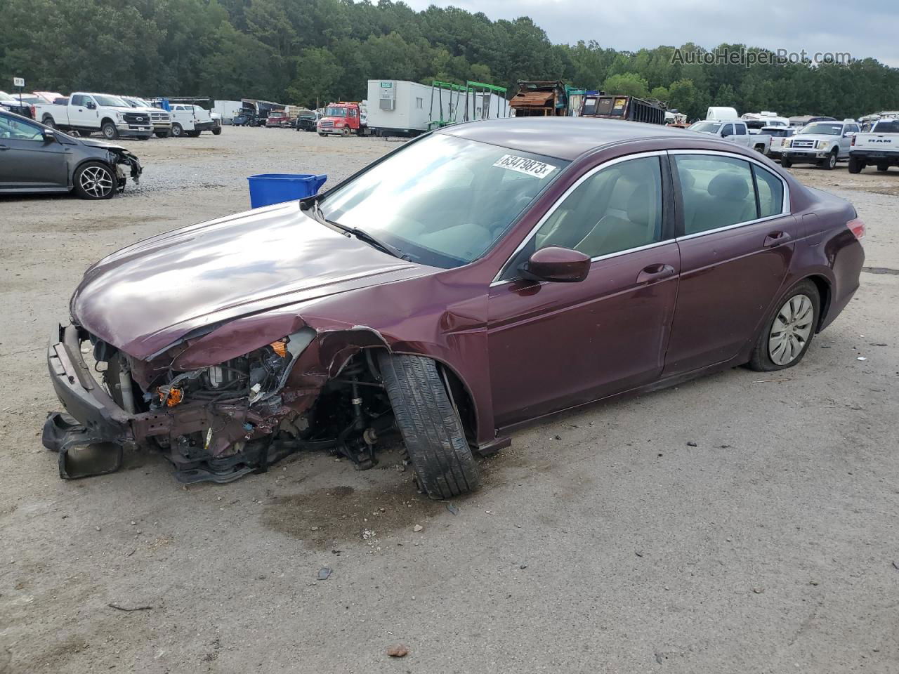 2009 Honda Accord Lx Burgundy vin: 1HGCP26389A176244