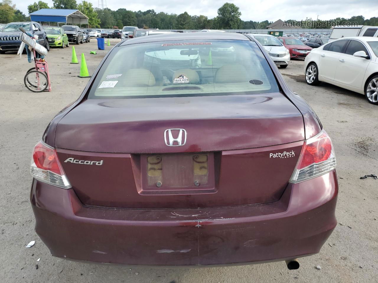 2009 Honda Accord Lx Burgundy vin: 1HGCP26389A176244