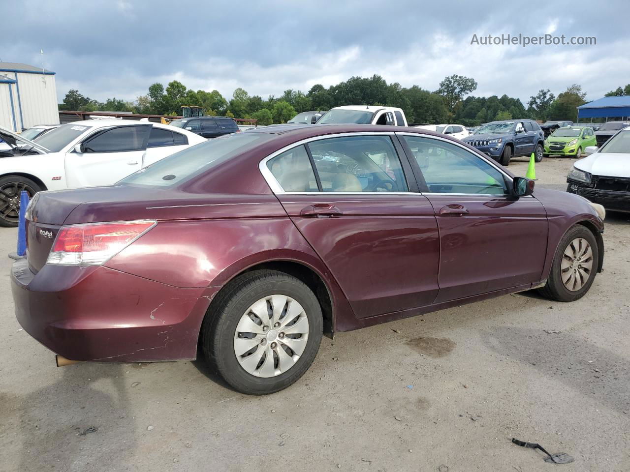 2009 Honda Accord Lx Burgundy vin: 1HGCP26389A176244