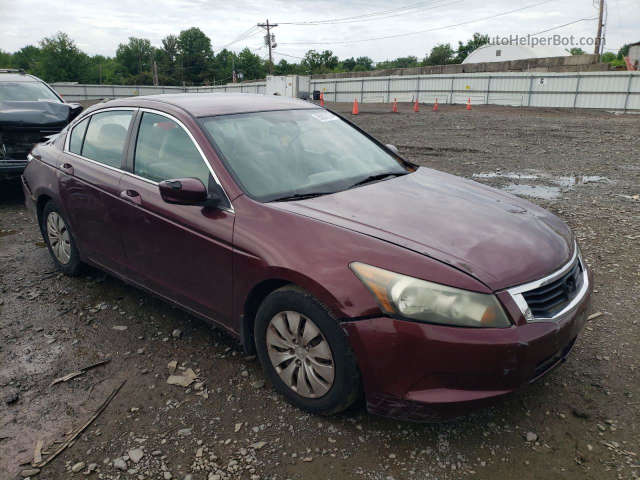 2009 Honda Accord Lx Maroon vin: 1HGCP263X9A019038