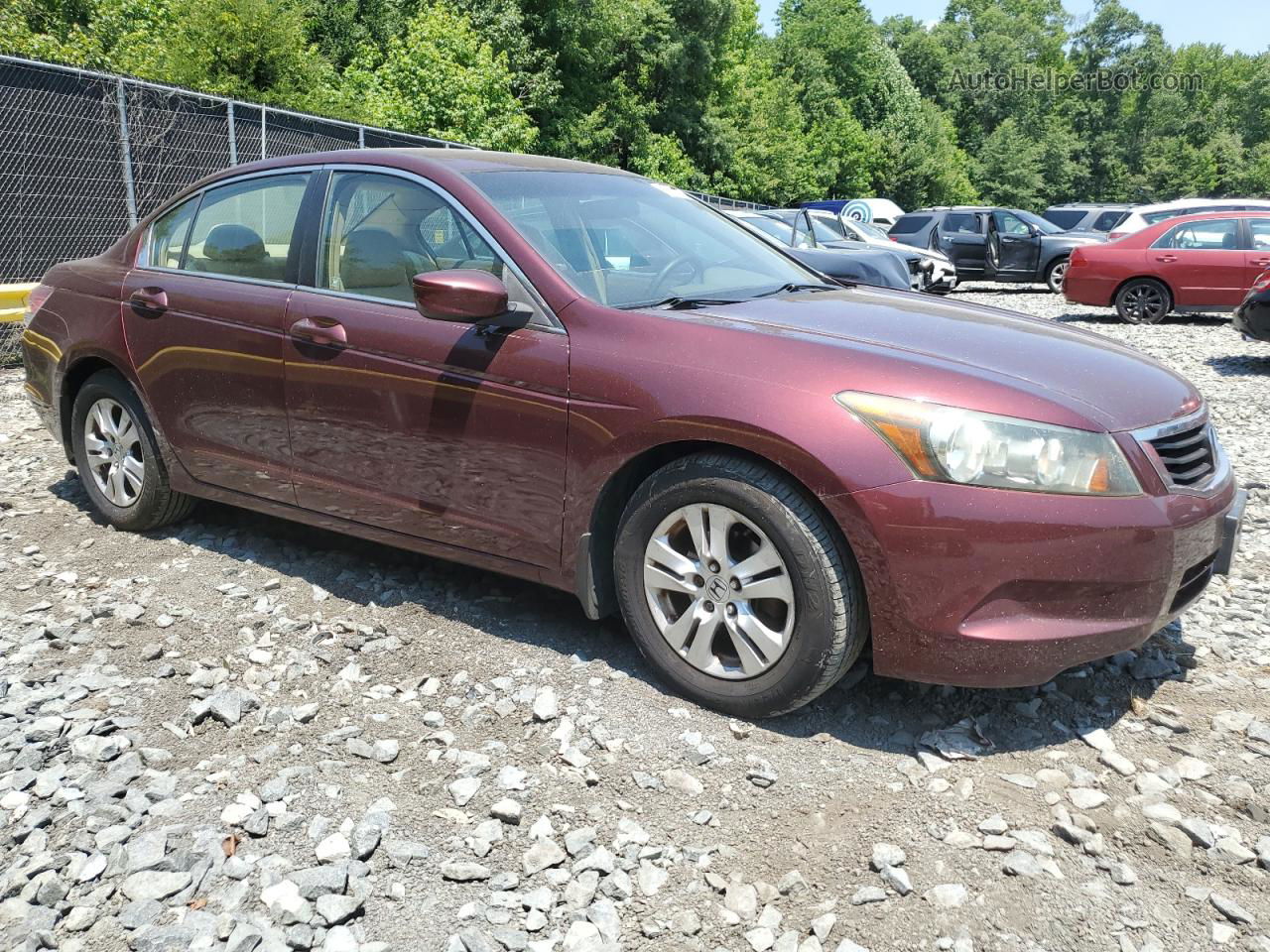 2008 Honda Accord Lxp Burgundy vin: 1HGCP26408A149806