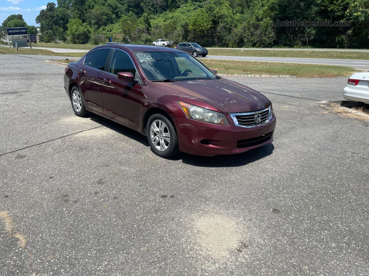 2008 Honda Accord Lxp Burgundy vin: 1HGCP26448A130515