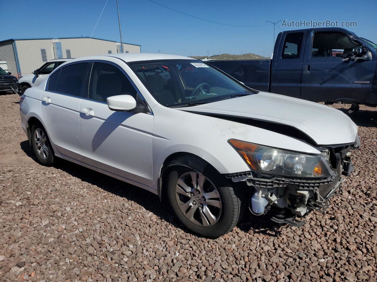 2009 Honda Accord Lxp White vin: 1HGCP26449A149390