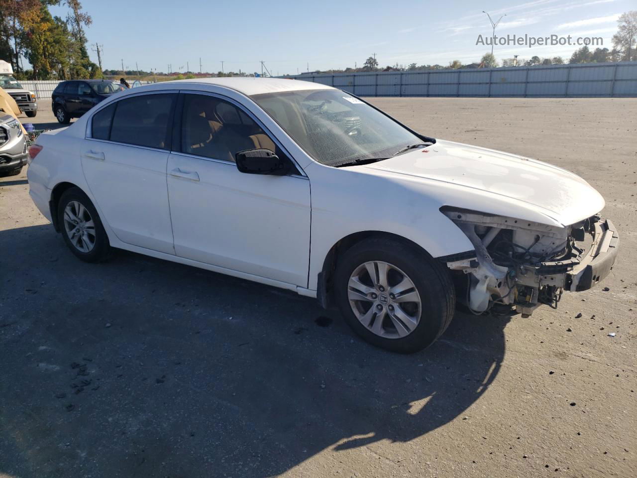 2009 Honda Accord Lxp White vin: 1HGCP26459A084565