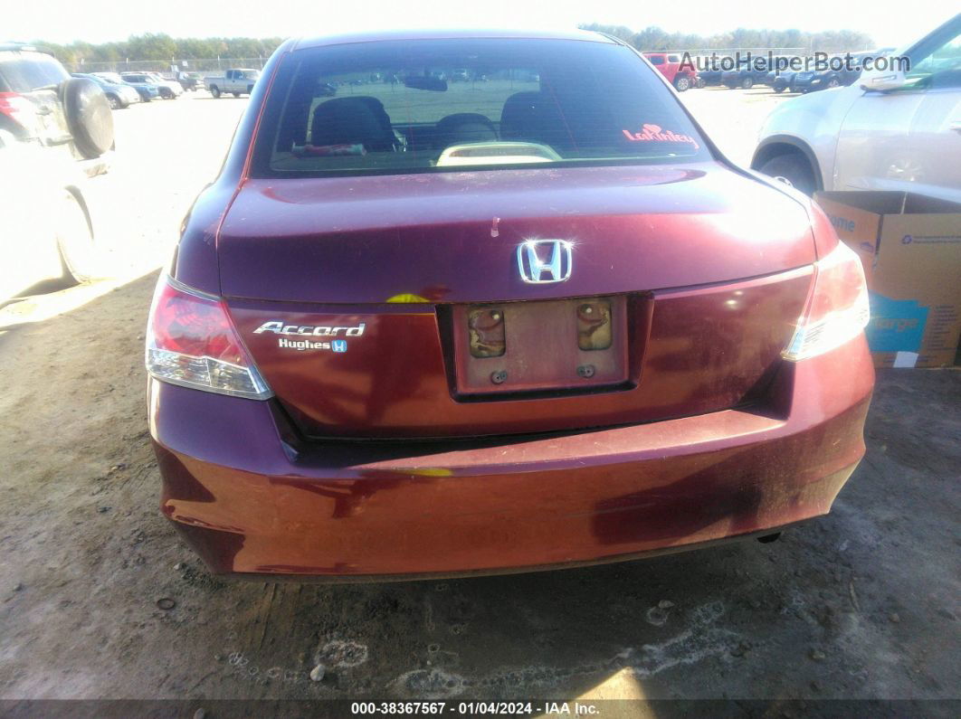 2008 Honda Accord 2.4 Lx-p Burgundy vin: 1HGCP26468A164990