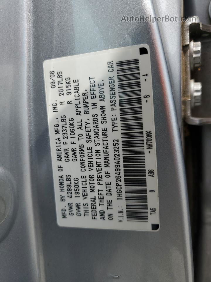 2009 Honda Accord Lxp Silver vin: 1HGCP26499A023252