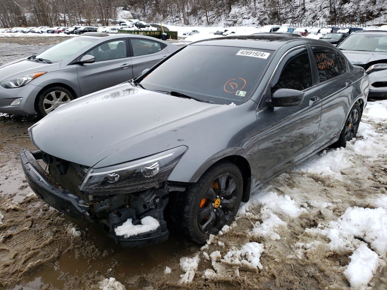 2008 Honda Accord Ex Серый vin: 1HGCP26748A154713