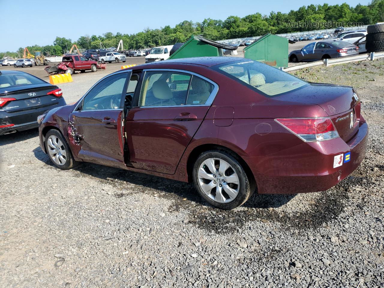 2008 Honda Accord Ex Red vin: 1HGCP26778A050815