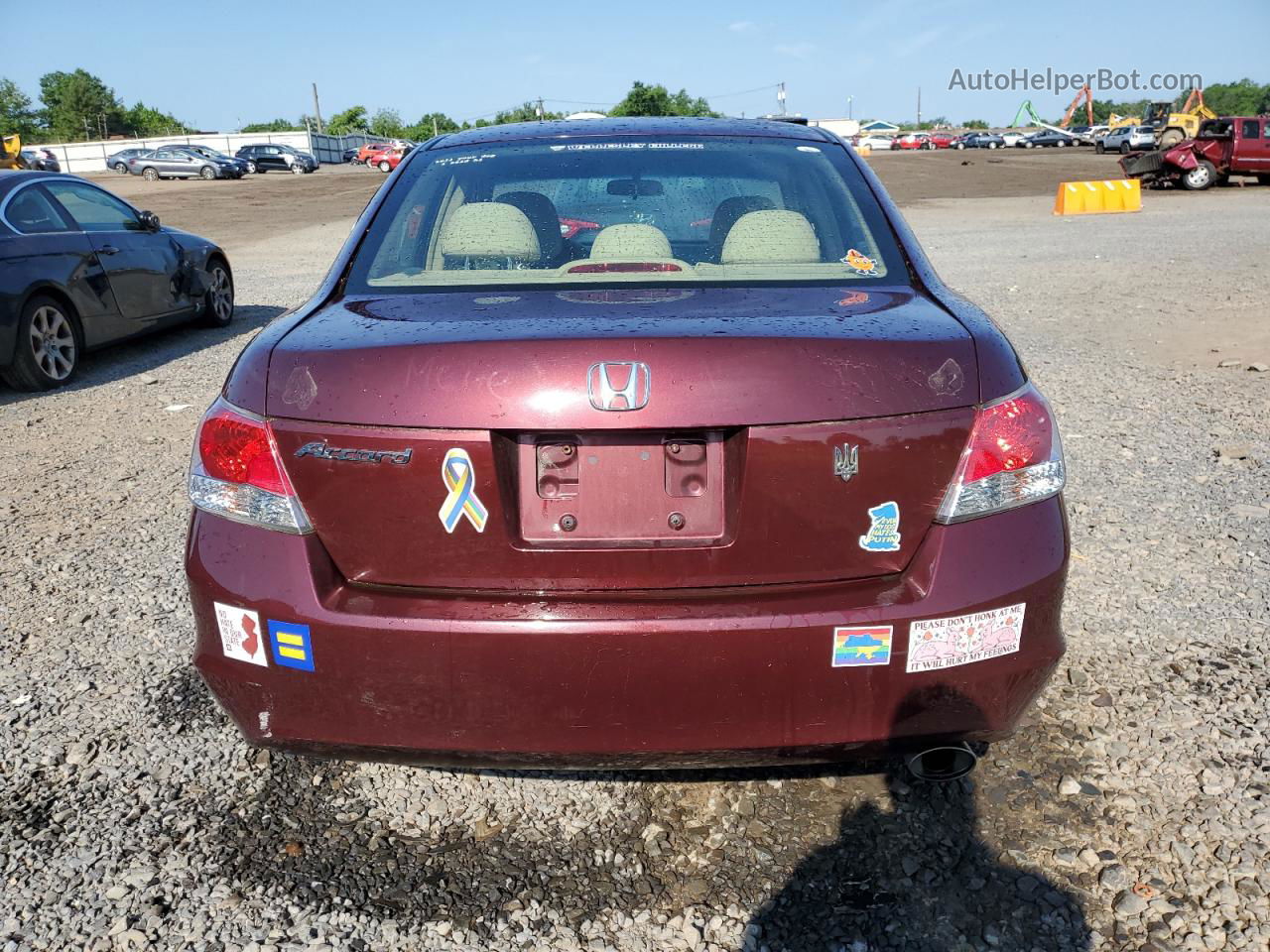 2008 Honda Accord Ex Red vin: 1HGCP26778A050815