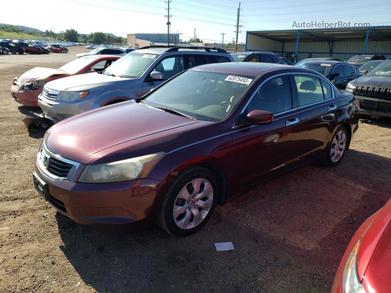 2009 Honda Accord Ex Burgundy vin: 1HGCP26789A036424