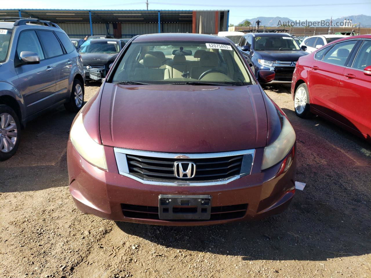 2009 Honda Accord Ex Burgundy vin: 1HGCP26789A036424