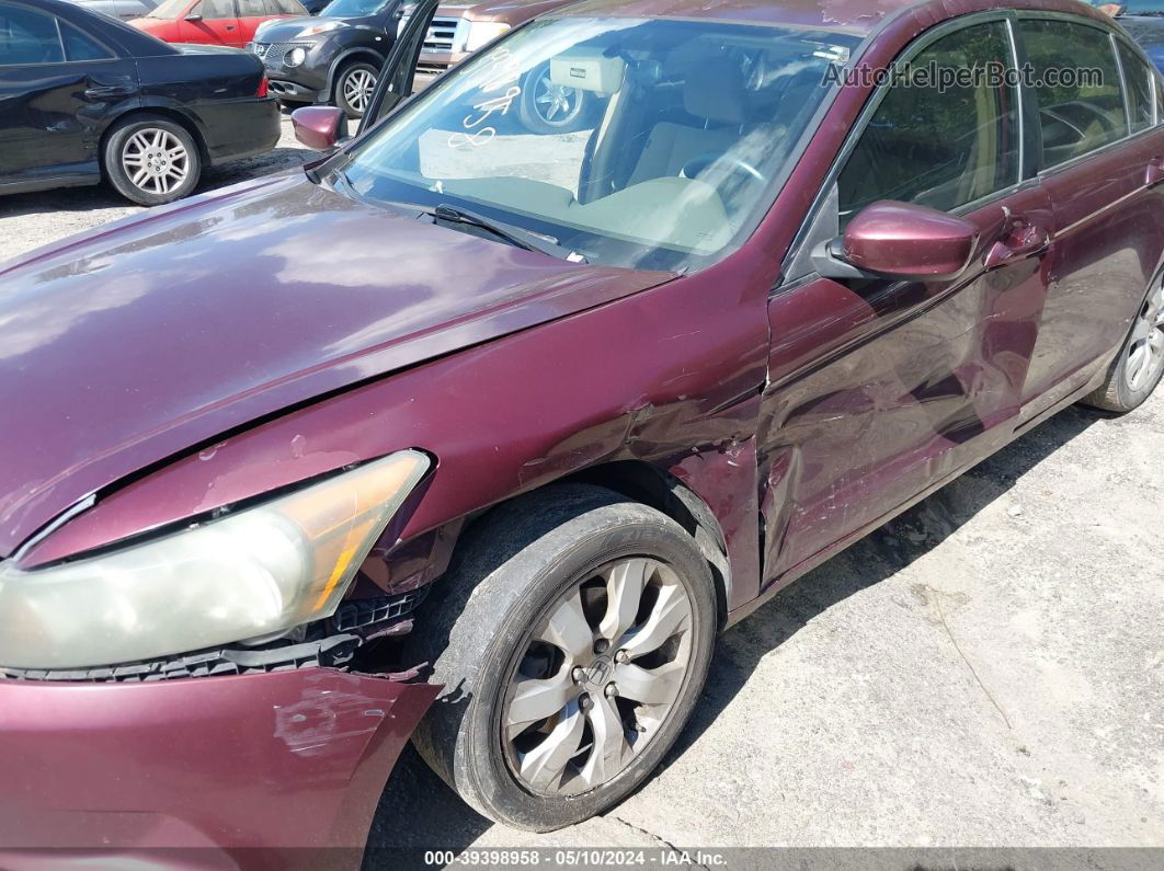 2008 Honda Accord 2.4 Ex Maroon vin: 1HGCP26798A105619