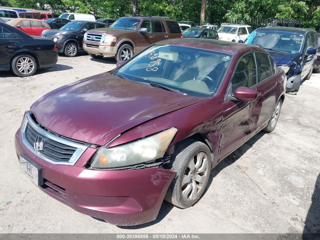 2008 Honda Accord 2.4 Ex Maroon vin: 1HGCP26798A105619